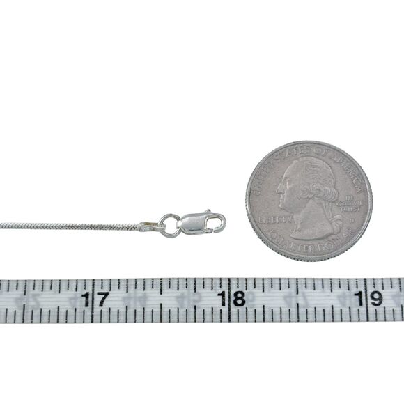 Vintage Italy Sterling Silver 925 1.2mm Snake Chain Necklace 18" - Picture 2 of 3